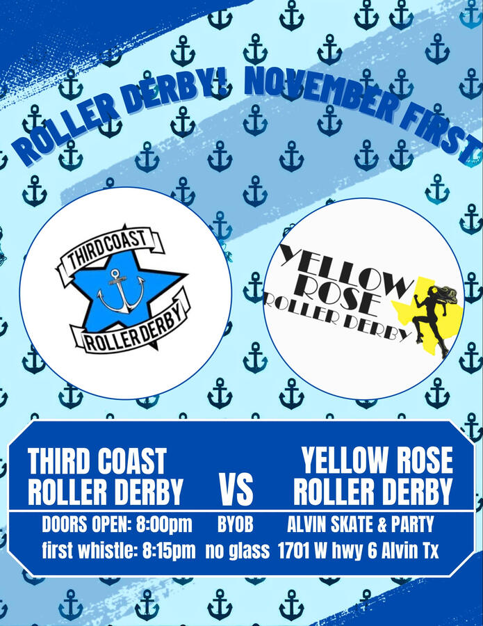 Roller Derby November 1st Third Coast vs Yellow Rose